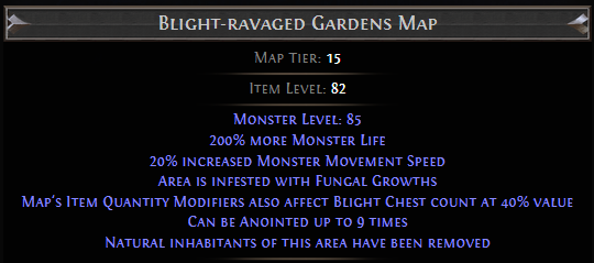 Blight-ravaged Gardens Map
