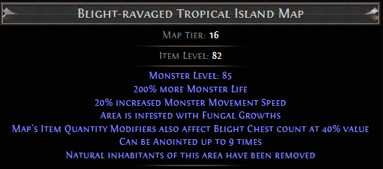Blight-ravaged Tropical Island Map