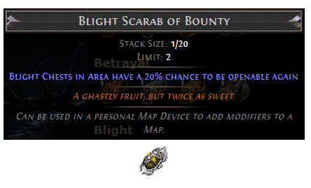 PoE Blight Scarab of Bounty