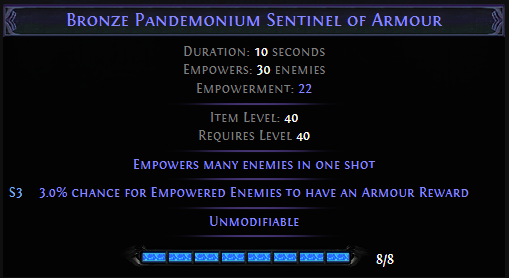 Bronze Pandemonium Sentinel PoE
