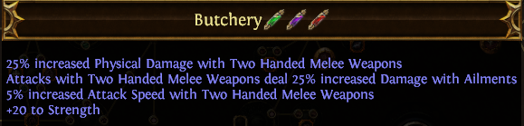 Butchery PoE