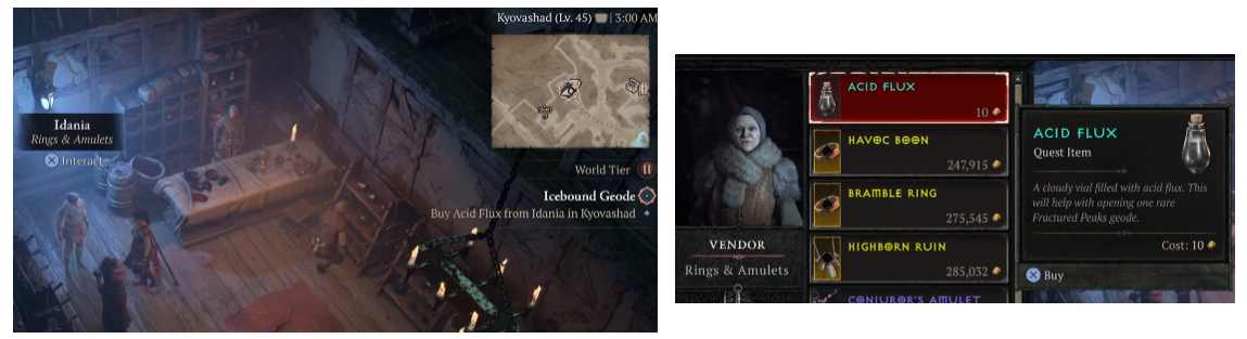 Buy Acid Flux from Idania in Kyovashad - Diablo 4