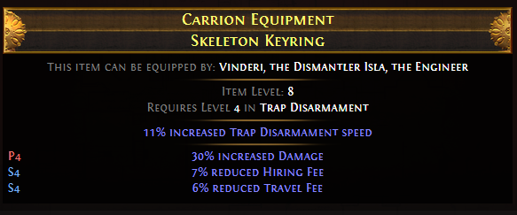 Carrion Equipment Skeleton Keyring