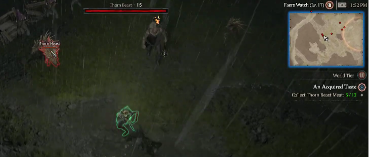 Collect Thorn Beast Meat - Diablo 4