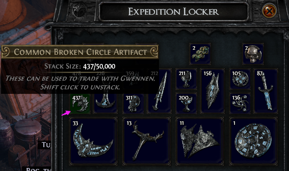 Common Broken Circle Artifact PoE