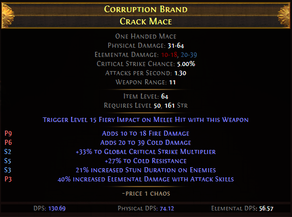 Corruption Brand Crack Mace