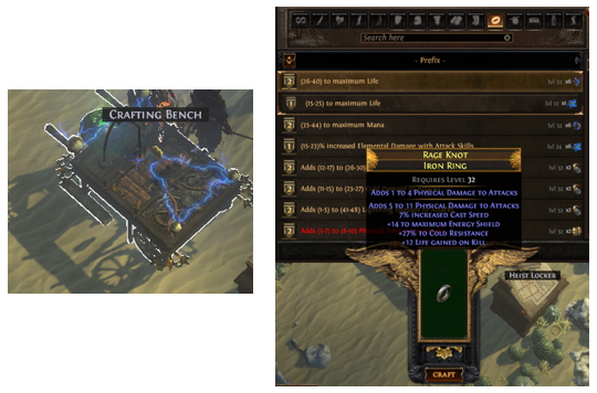 Crafting Bench Recipe Example