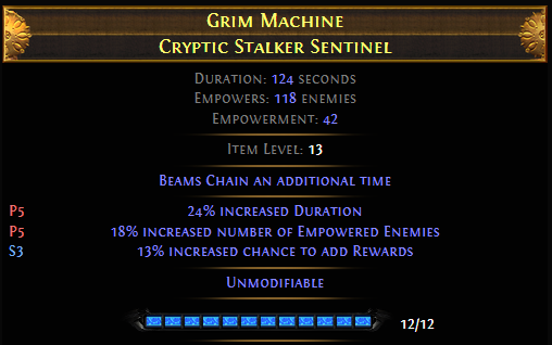 Cryptic Stalker Sentinel PoE