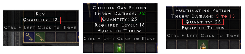 D2R Stackable Items