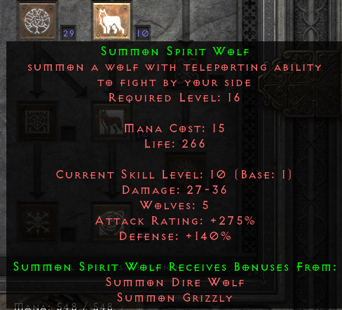 D2R Summon Spirit Wolf