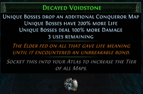 PoE Decayed Voidstone Mods