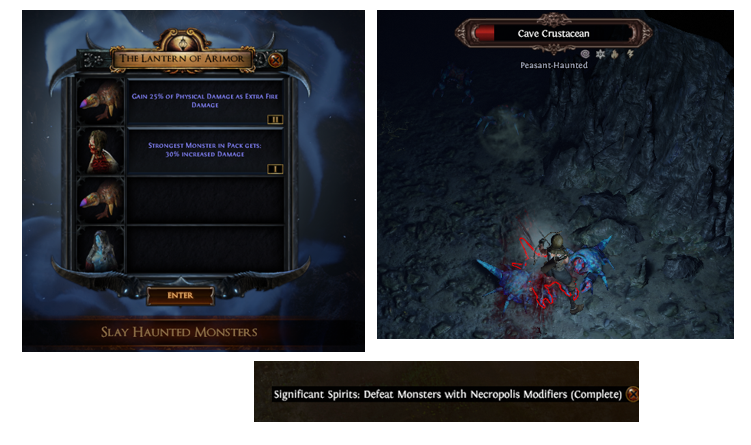 Defeat a Monster with a Necropolis Modifier