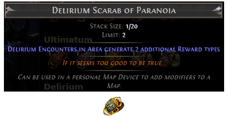 PoE Delirium Scarab of Paranoia