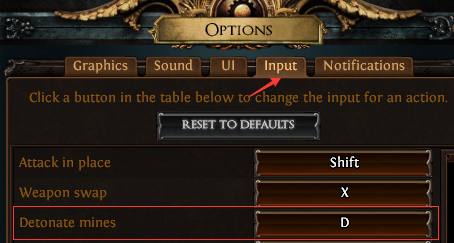 Detonate Mines PoE