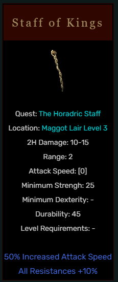 Diablo 2 Staff of Kings
