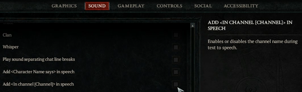 Diablo 4 Add in Channel in Speech