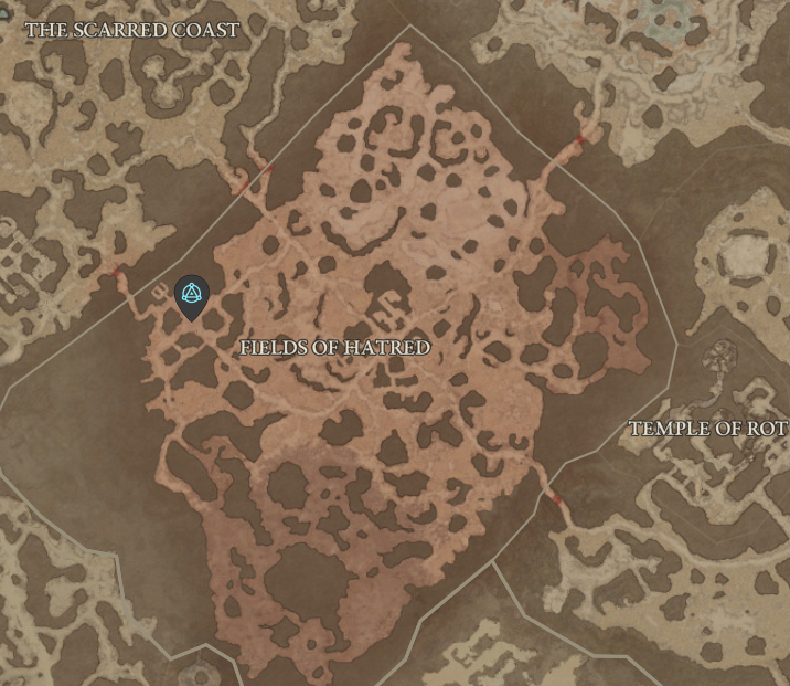 Diablo 4 Fields of Hatred Waypoints