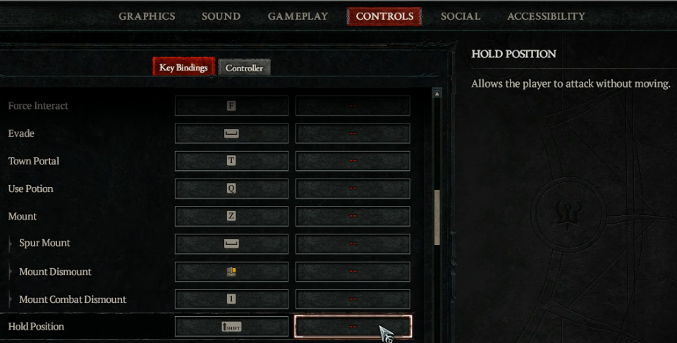 Diablo 4 Hold Position Hotkey