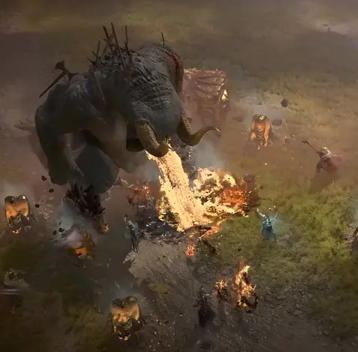 Diablo 4 Spewing lava