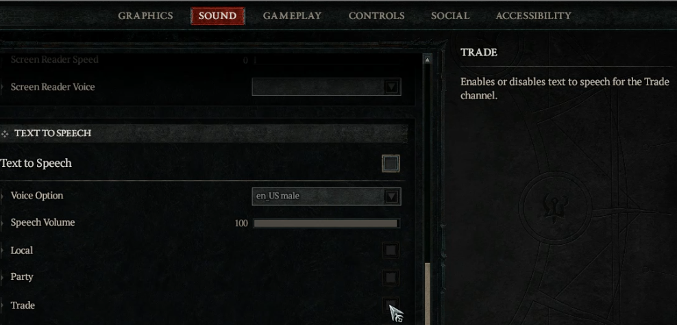 Diablo 4 Text to Speech Trade Channel