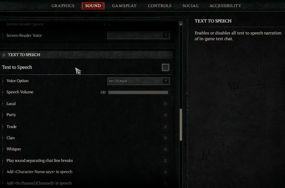 Diablo 4 Text To Speech