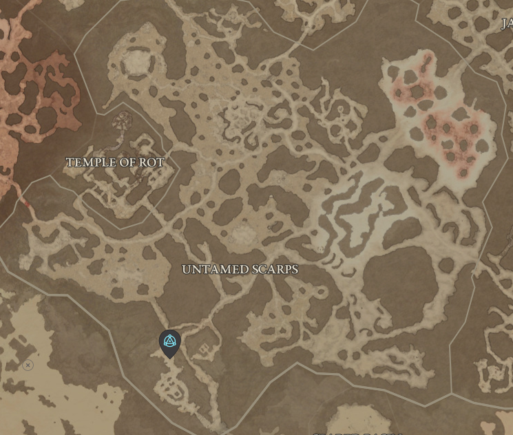 Diablo 4 Untamed Scarps Waypoints