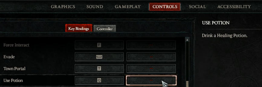 Diablo 4 Use Potion Hotkey