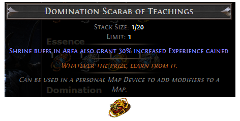 PoE Domination Scarab of Teachings