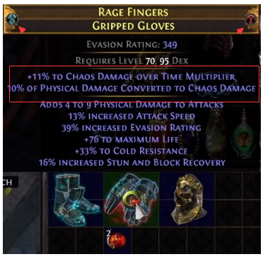 Eldritch Implicit Modifiers Exmaple PoE