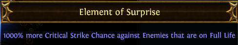 Element of Surprise PoE