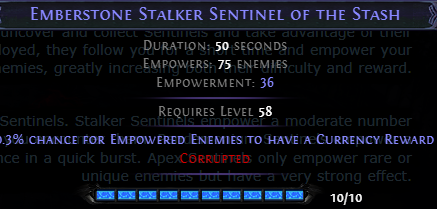 Emberstone Stalker Sentinel of the Stash PoE