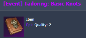 Lost Ark [Event] Tailoring: Basic Knots