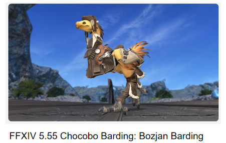 FFXIV 5.55 Chocobo Bardings: Bozjan Barding