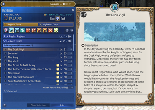 FFXIV Clear Blue theme