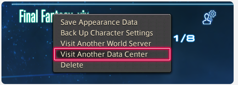 FFXIV Data Center Travel Not Working?