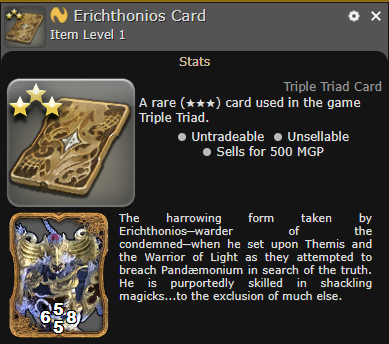 FFXIV Erichthonios Card