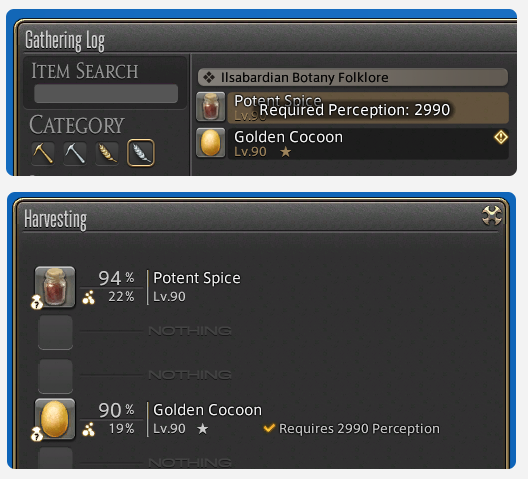 FFXIV Gathering Log Harvesting