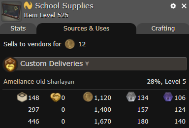 FFXIV School Supplies Custom Deliveries