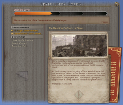 FFXIV skybuilders' board