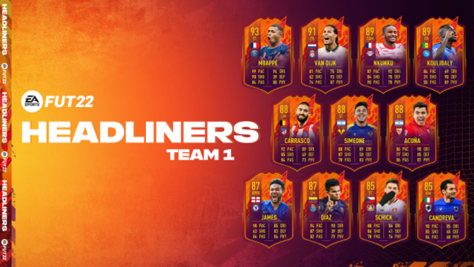 FIFA 22 Headliners Team 1 Upgrade
