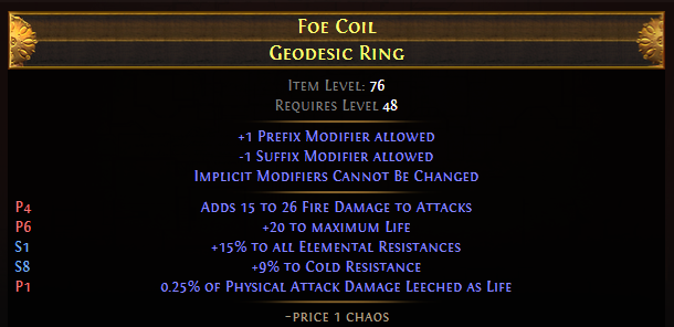 Foe Coil Geodesic Ring