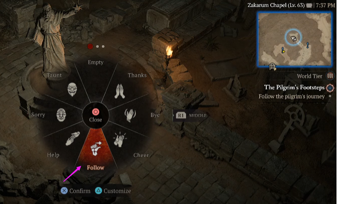 Follow the pilgrim's journey - Diablo 4