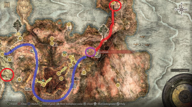 Elden Ring rune farm - Fort Faroth dragon