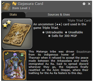 FFXIV Gajasura Card