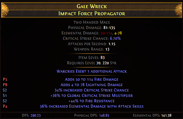 Gale Wreck Impact Force Propagator