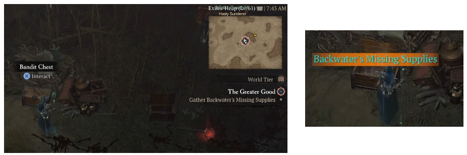 Gather Backwater's Missing Supplies - Diablo 4