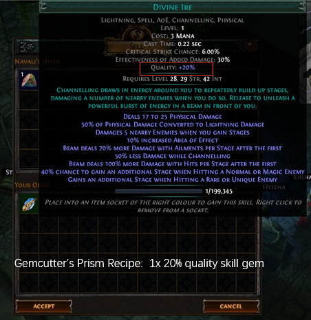 Gemcutter's Prism Recipe