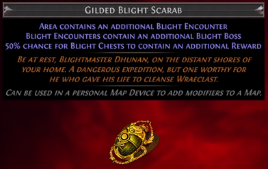Gilded Blight Scarab PoE