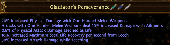 Gladiator's Perseverance PoE