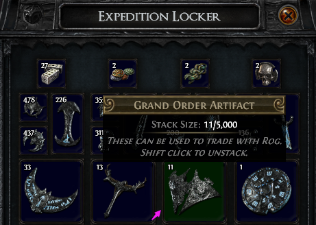 Grand Order Artifact PoE